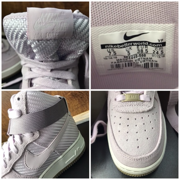 NWT Nike Air Force 1 Hi PRM Bleached Lilac WMNS - Picture 8 of 8